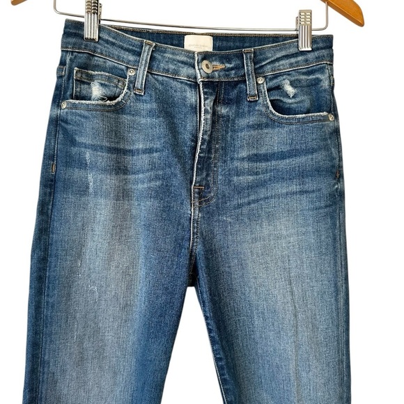 Jonathan Simkhai Womens River Distressed High Rise Straight Leg Jeans - Picture 15 of 16